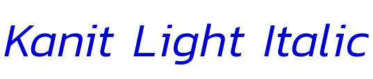 Kanit Light Italic font